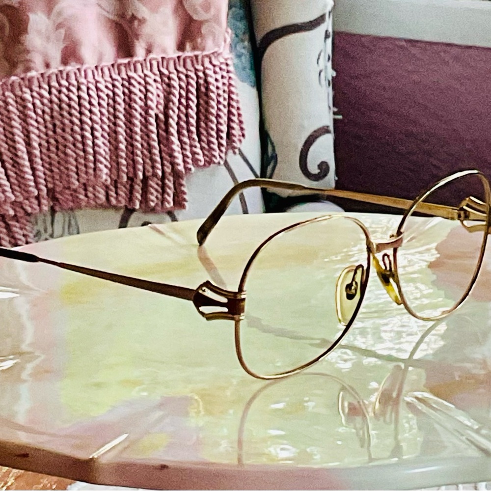 EXQUISITE CHRISTIAN DIOR GOLD METALLIC FRAMES - Picture 4 of 6
